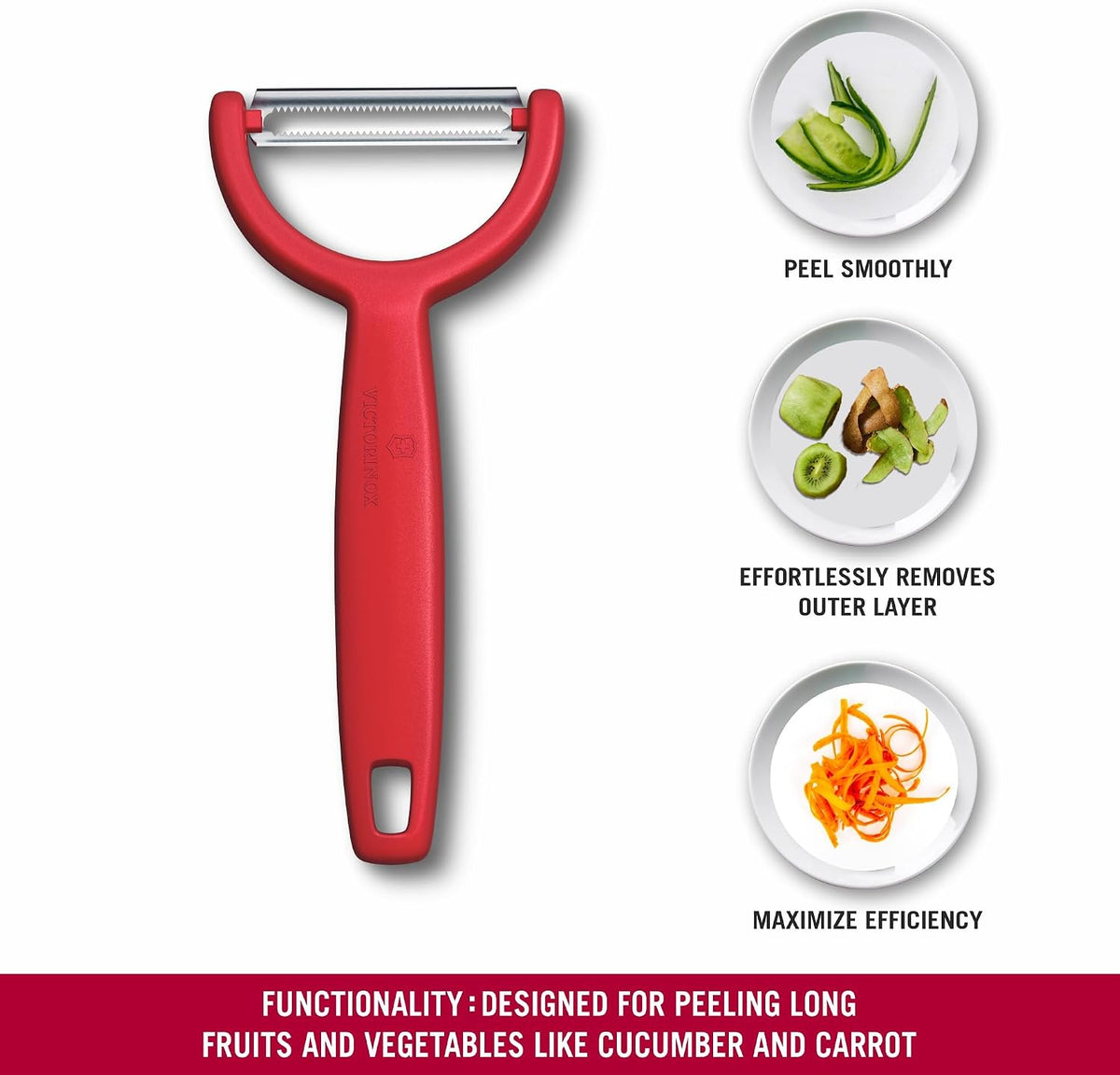 Victorinox Ypso Peeler for Fruit and Vegetables with Serrated Edge