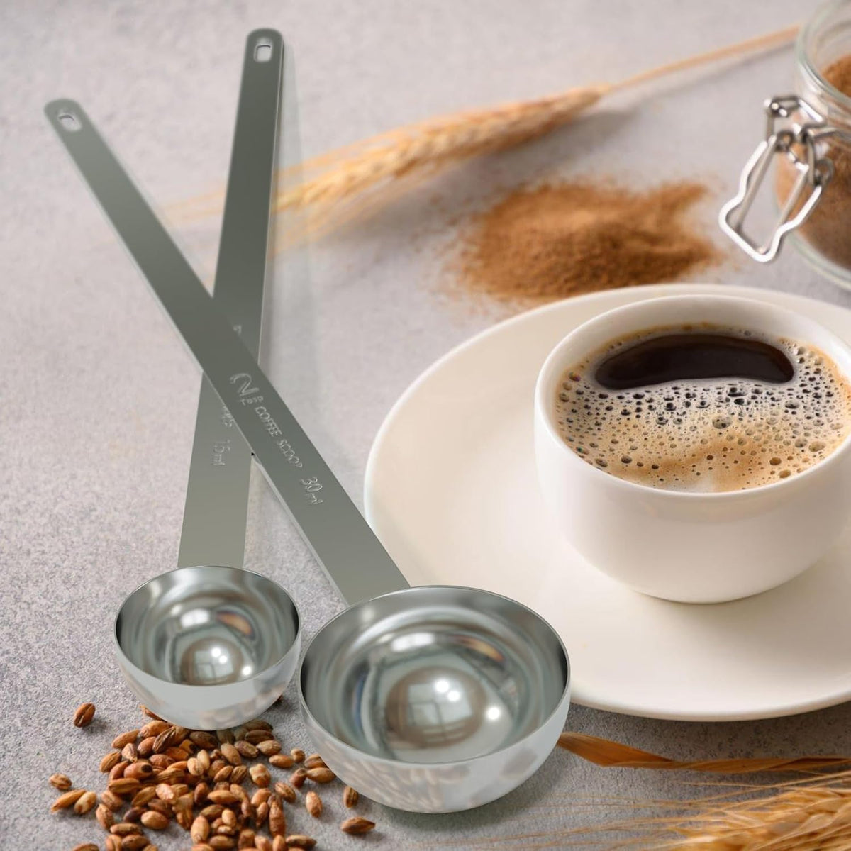 2PCS Extra Long Handle Coffee Scoop, 1Tbsp(15ml) Measuring Spoon