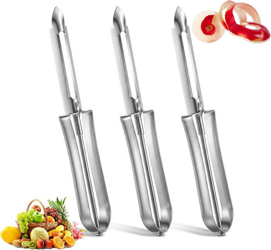 Andibro 3 Pcs Stainless Steel Vegetable Peeler, Potato Peeler with Sharp