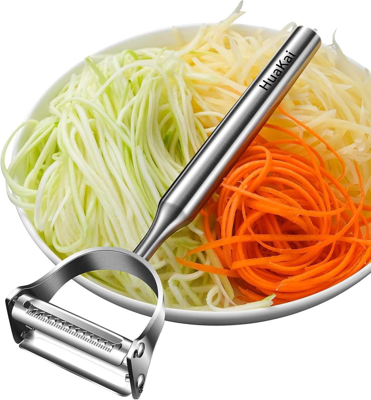 2 in 1 Stainless Steel Julienne Vegetable Peeler