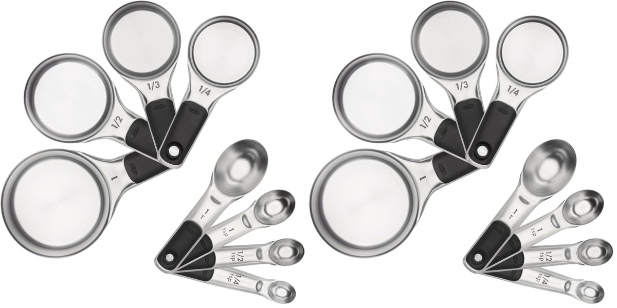 OXO Good Grips 8 Piece Stainless Steel Measuring Cups and Spoons Set