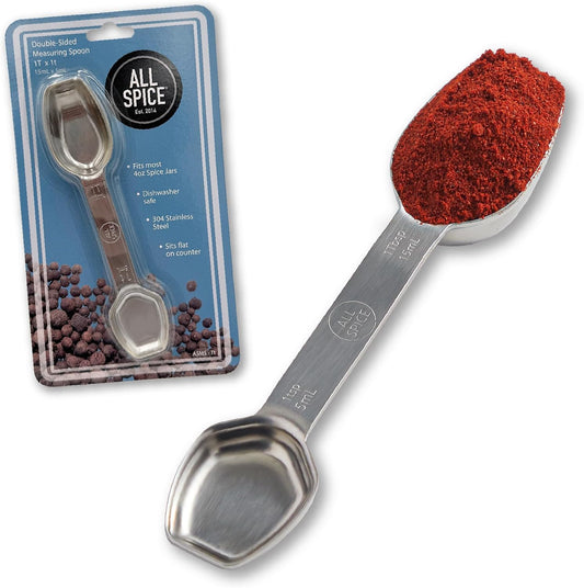 AllSpice Stainless Steel Double Sided Measuring Spoon- Teaspoon and Tablespoon