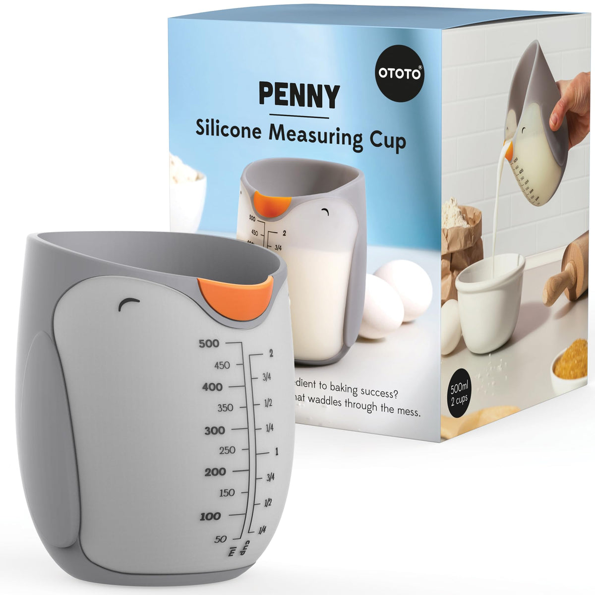 OTOTO Measuring Spoons Set - Teaspoons for Dry & Liquid Ingredients, BPA-free & Dishwasher Safe, Funny Gifts, Baking Accessories, Unique Kitchen Gadgets (Shelly)