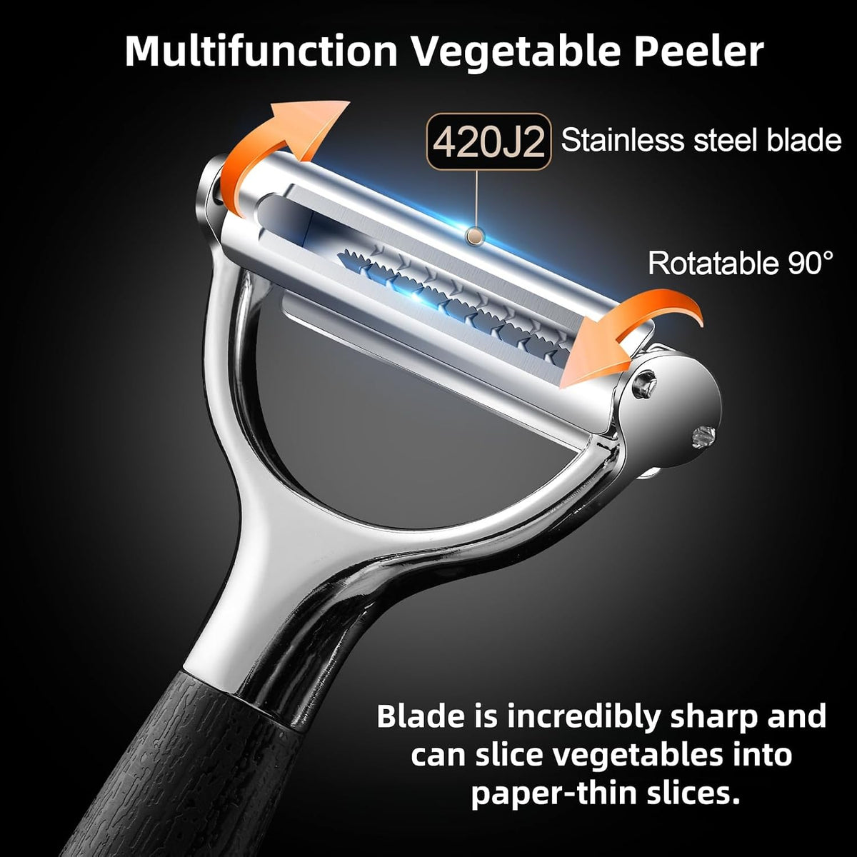 2-in-1 Julienne Peeler Vegetable Peeler for Kitchen