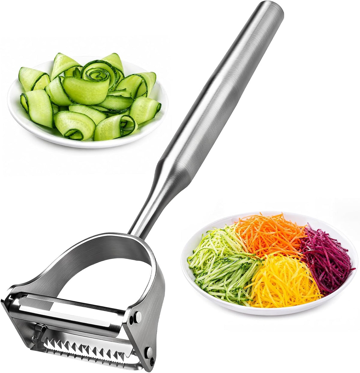 Vegetable Peeler Julienne Peeler,2-in-1 Stainless Steel Peelers for Kitchen