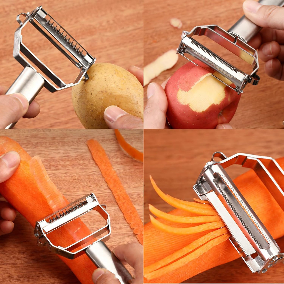 4 Pcs Kitchen Peeler Set for Veggie, Fruit, Butter, Orange