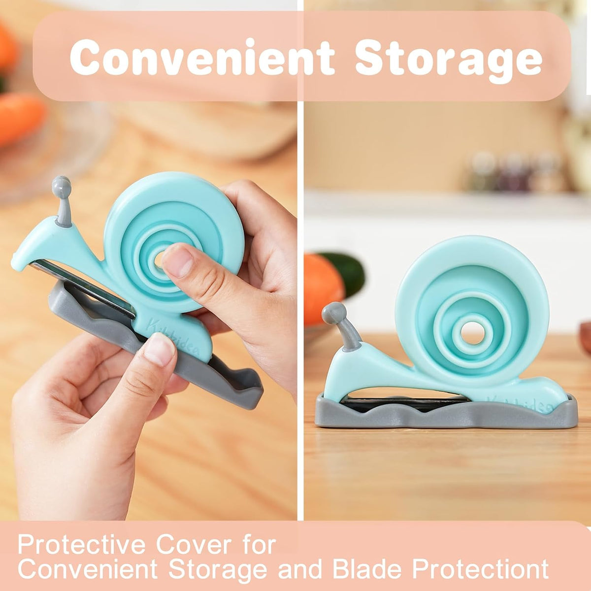 Kibbidea Vegetable Peeler, Kids Potato Fruit Peeler for Kitchen (Blue)
