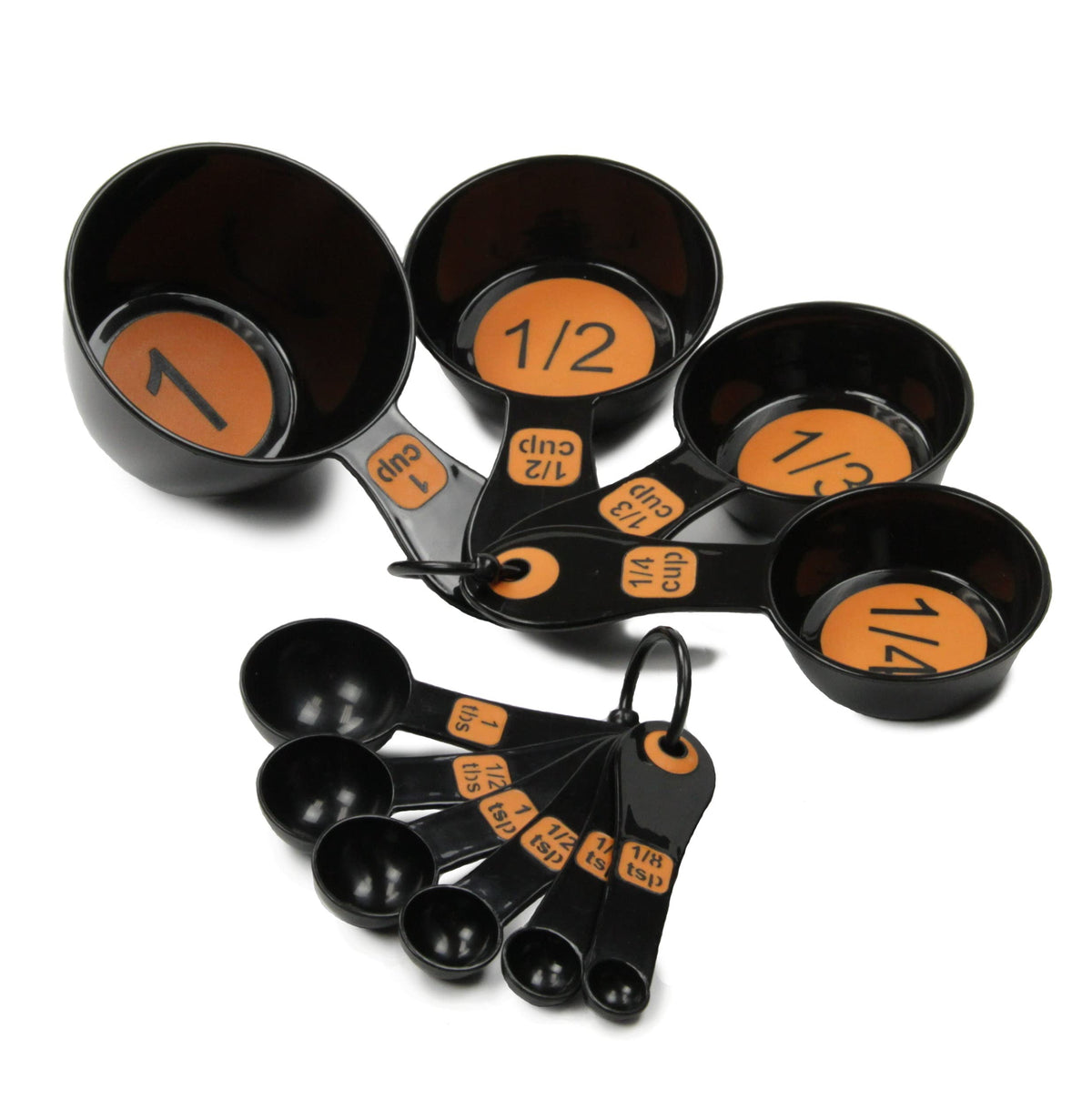 Chef Craft Easy to Read Plastic Measuring Cup Set, 10 Piece, white