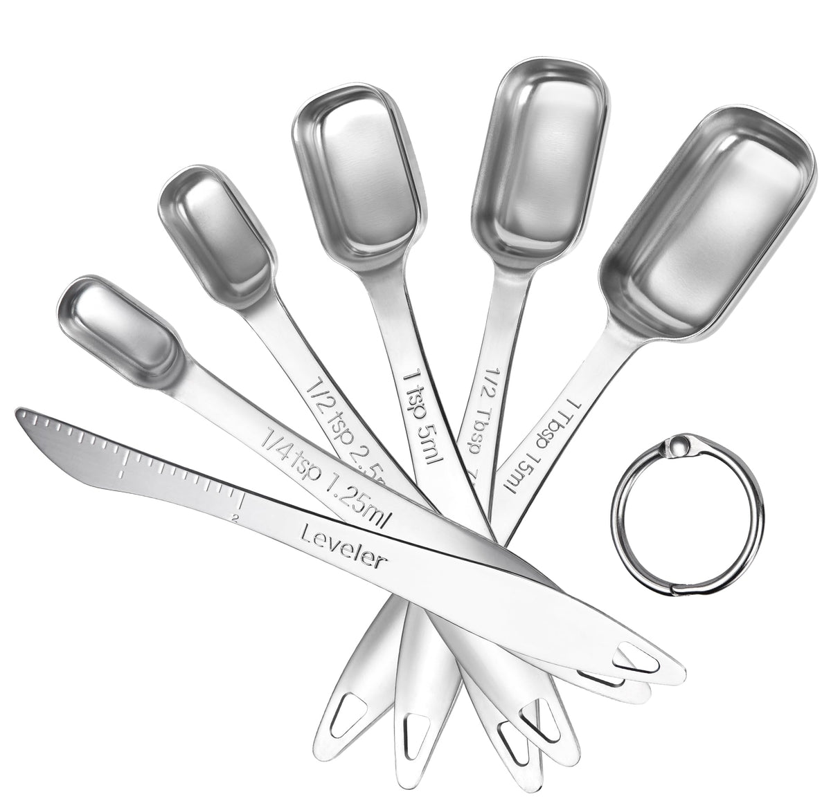 U-Taste 18/8 Stainless Steel Measuring Spoons Set of 9, Teaspoon Tablespoon