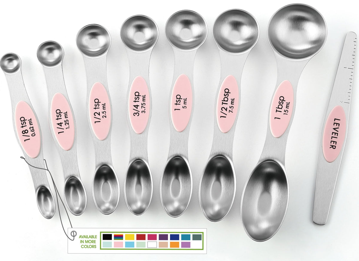 Spring Chef Stainless Steel 8 Magnetic Measuring Spoons Set, Desert Sunset