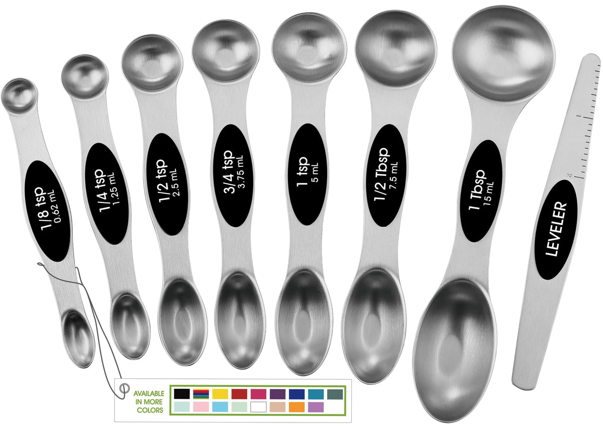 Spring Chef Stainless Steel 8 Magnetic Measuring Spoons Set, Desert Sunset
