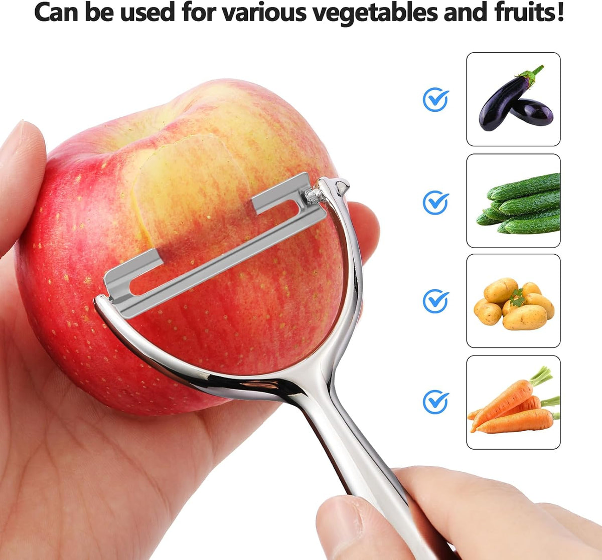 LIIGEMI Y Peeler, Sharp Blade for Potatoes & Cucumbers, Ergonomic Handle for Home Kitchen Use