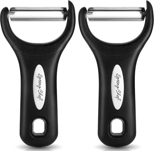 Spring Chef Set of 2 Stainless Steel Y Shaped Vegetable Peeler for Kitchen