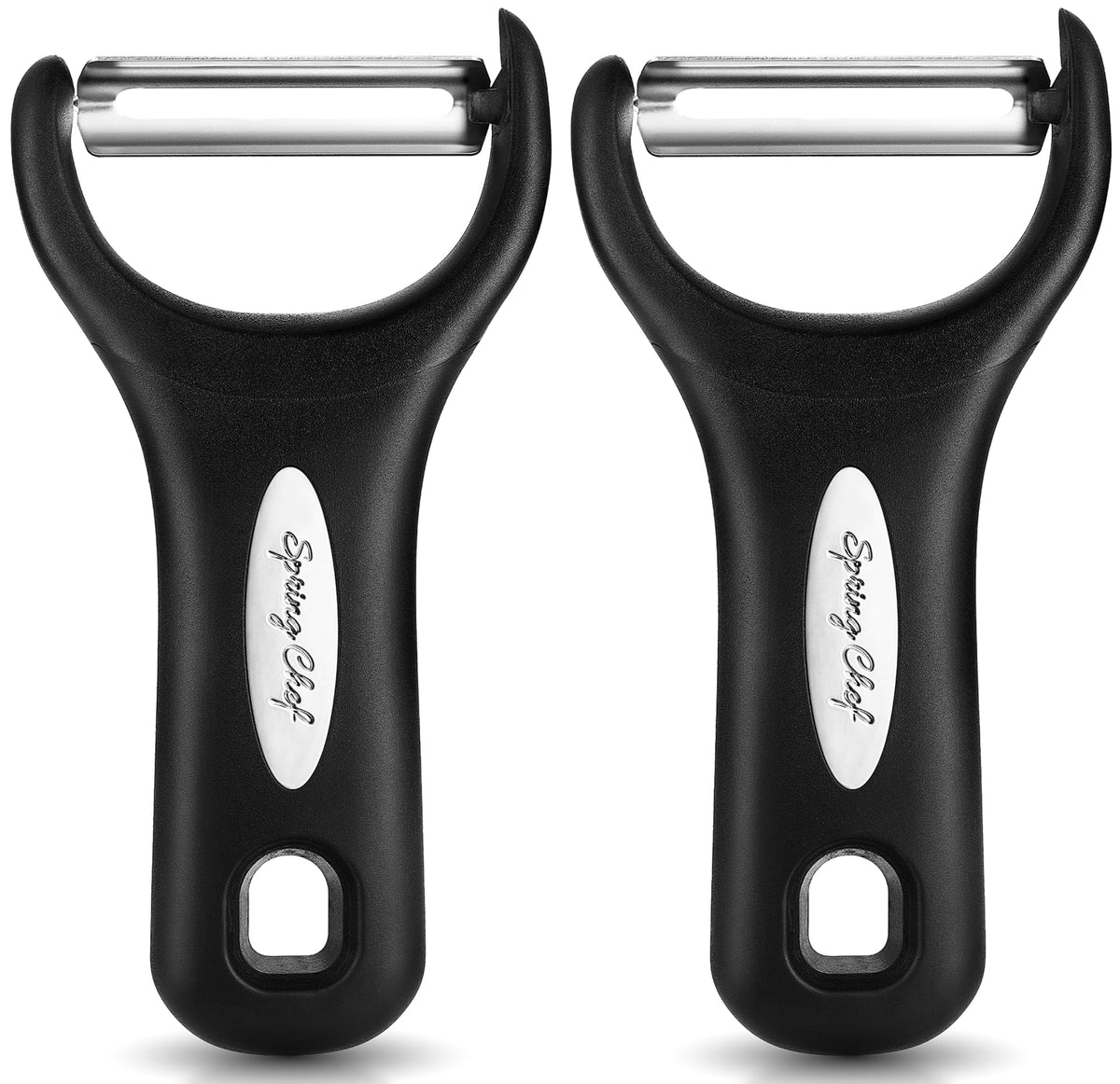 Spring Chef Set of 2 Stainless Steel Y Shaped Vegetable Peeler for Kitchen