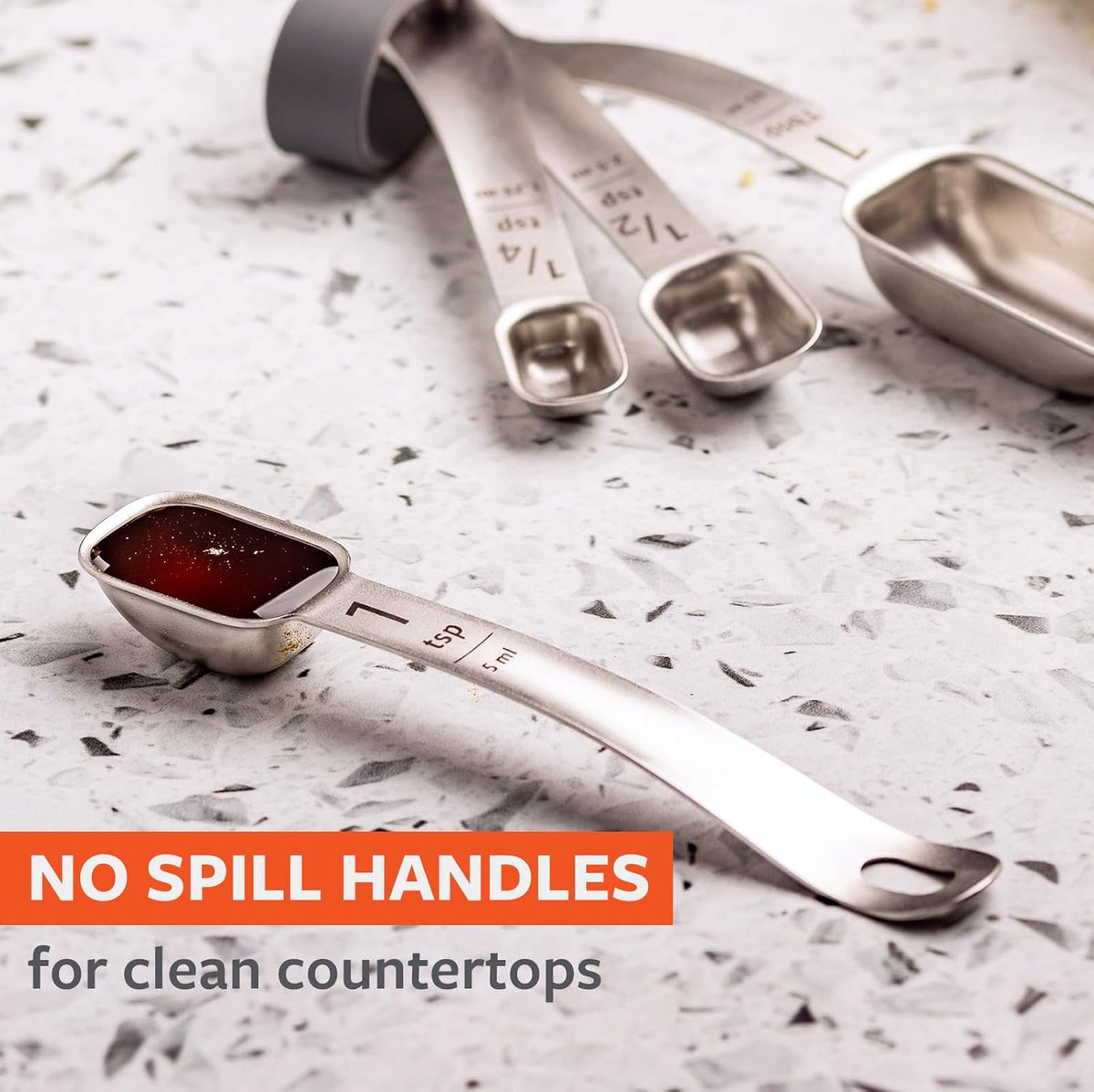 Full Circle Level Up Precision Stainless Steel Measuring Spoons