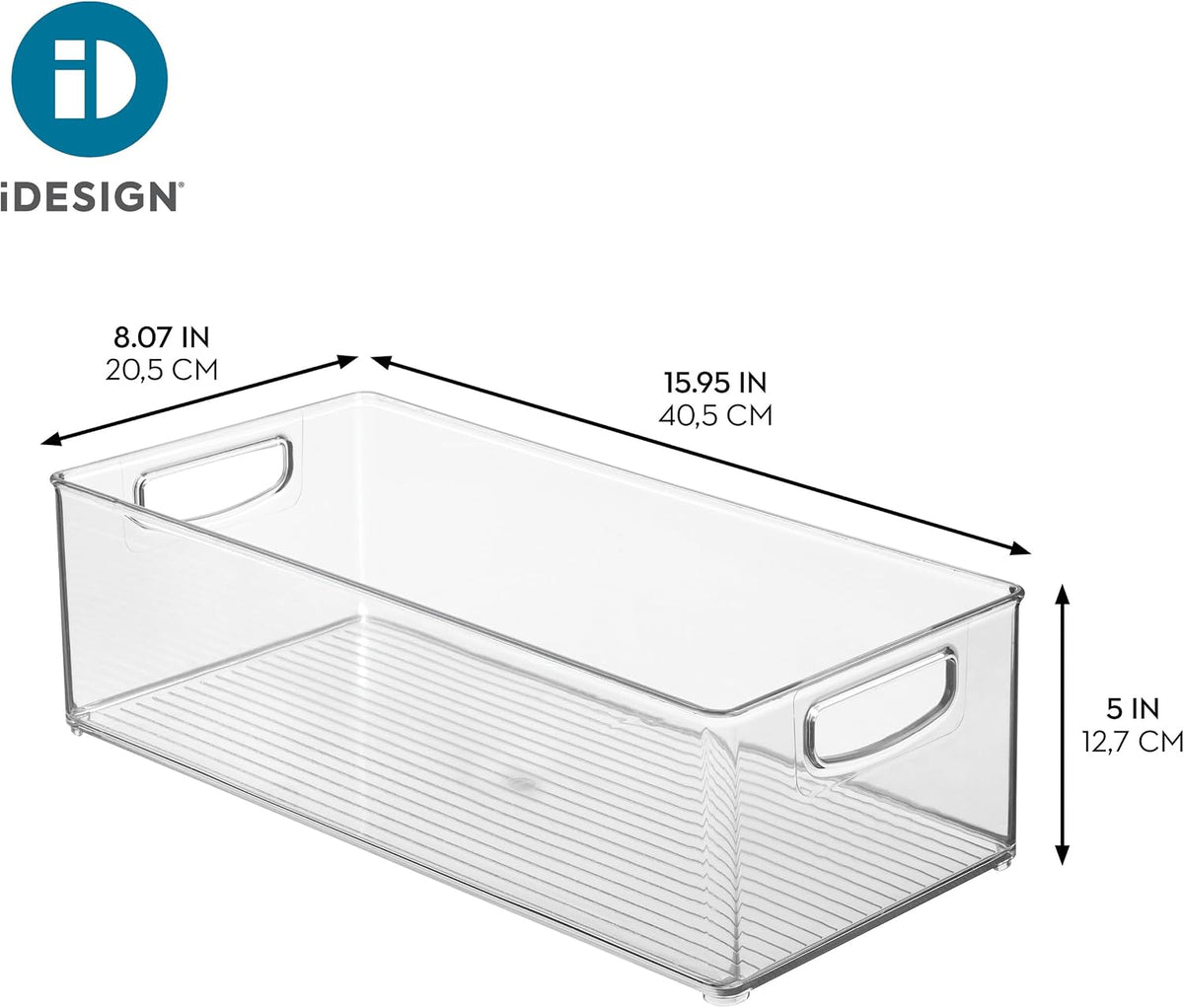 iDesign Stackable Storage Bin - Clear