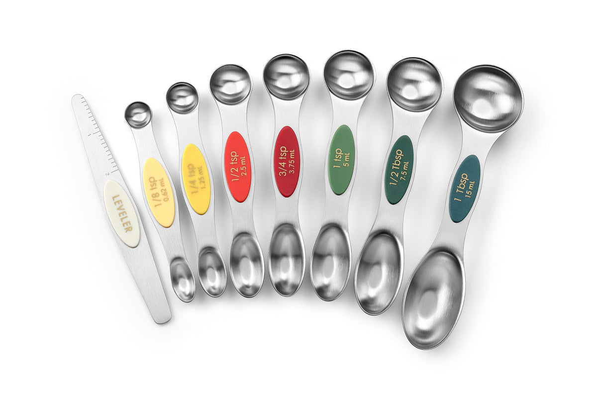 Spring Chef Stainless Steel 8 Magnetic Measuring Spoons Set, Desert Sunset