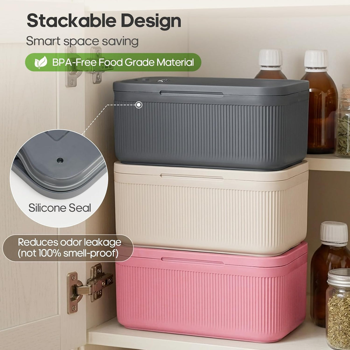 Medication Lock Box with Combination Lock, Keyless Small Box for Fridge Pills Phone Medicine - Home Office Travel Dorm