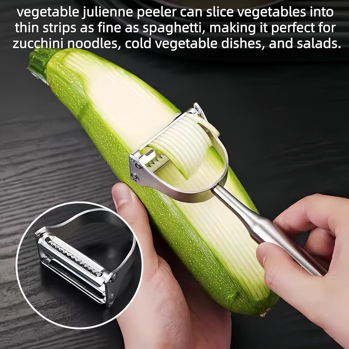 2 in 1 Stainless Steel Julienne Vegetable Peeler