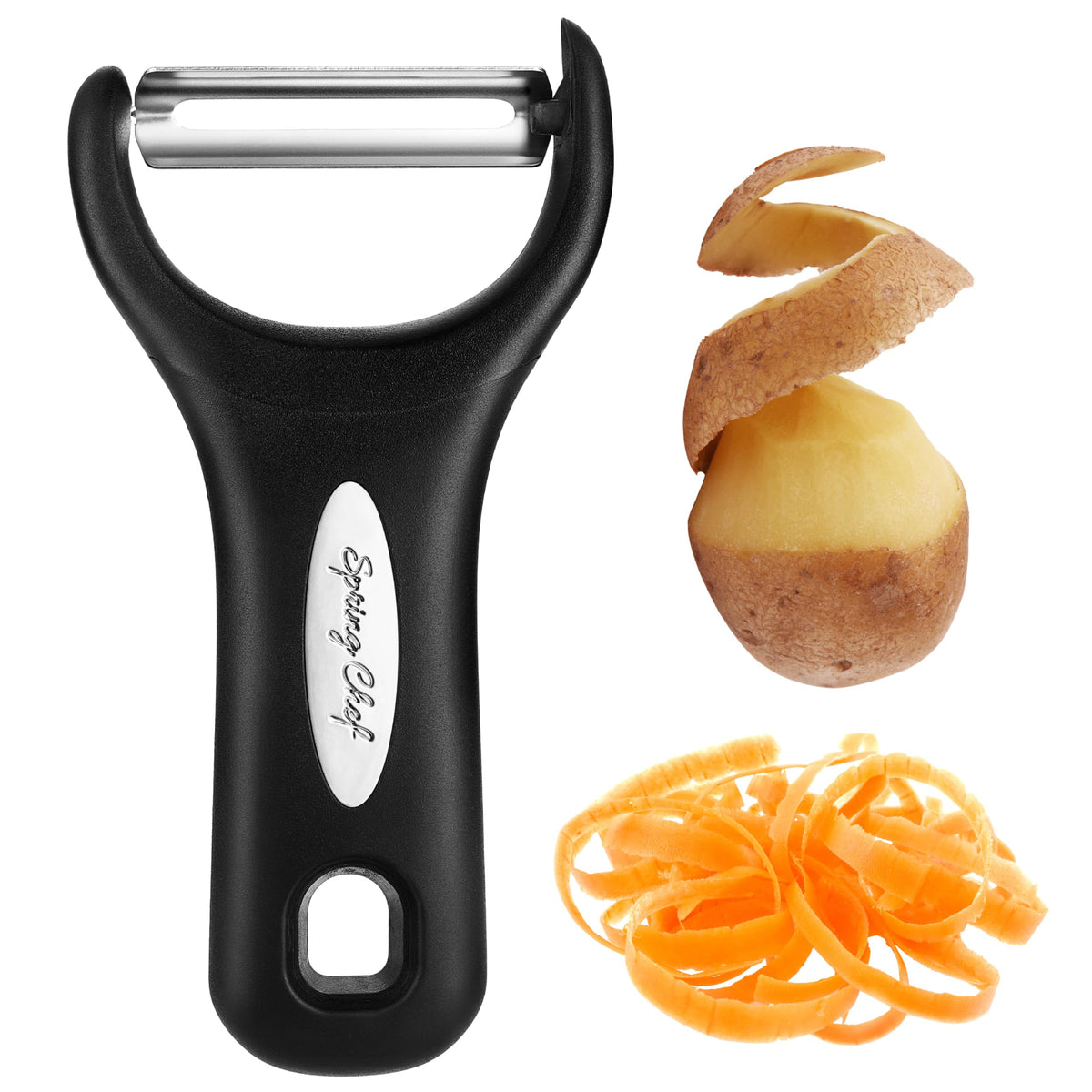 Spring Chef Set of 2 Stainless Steel Y Shaped Vegetable Peeler for Kitchen