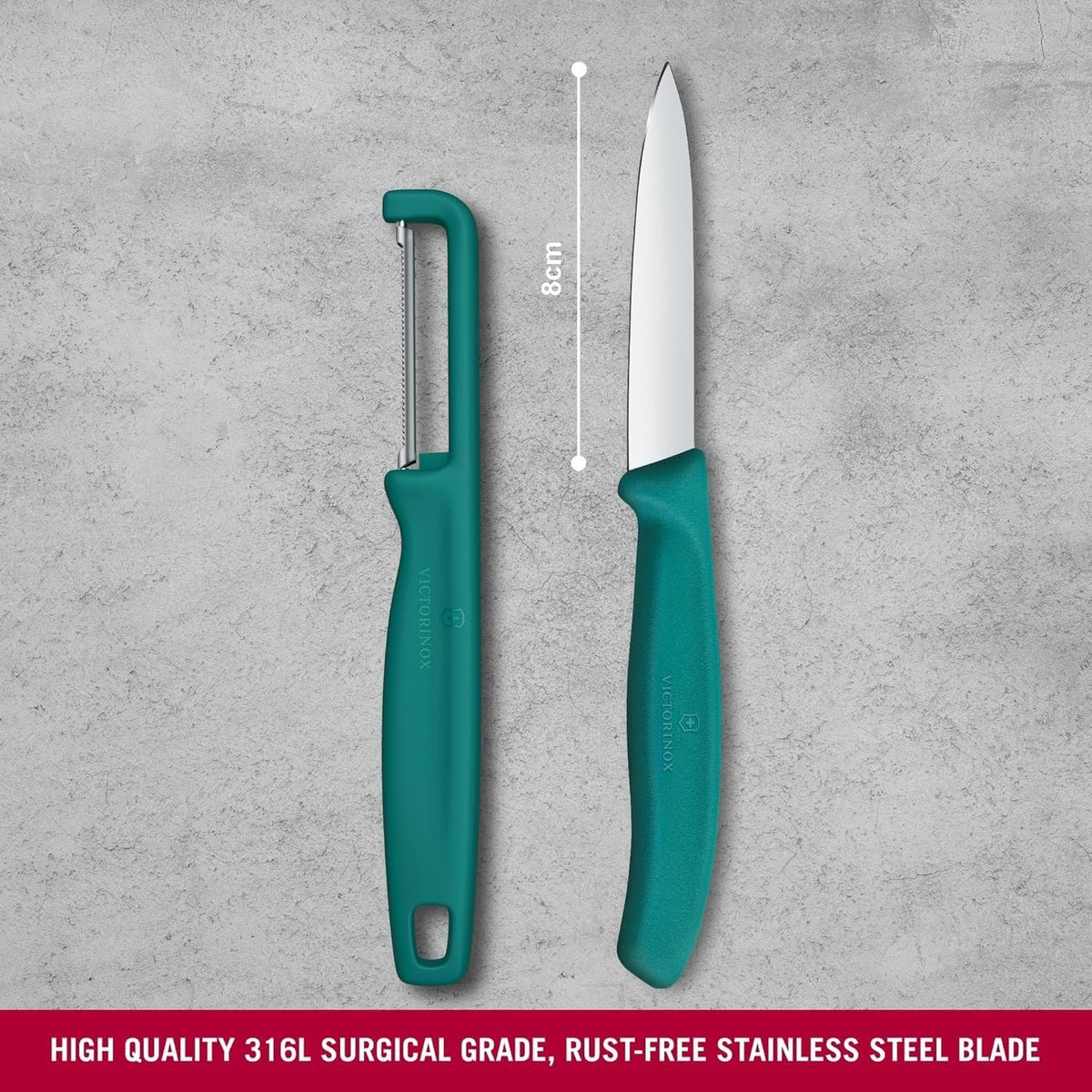 Victorinox Swiss Classic 2 Piece Paring Knife & I-Peeler Set - Green