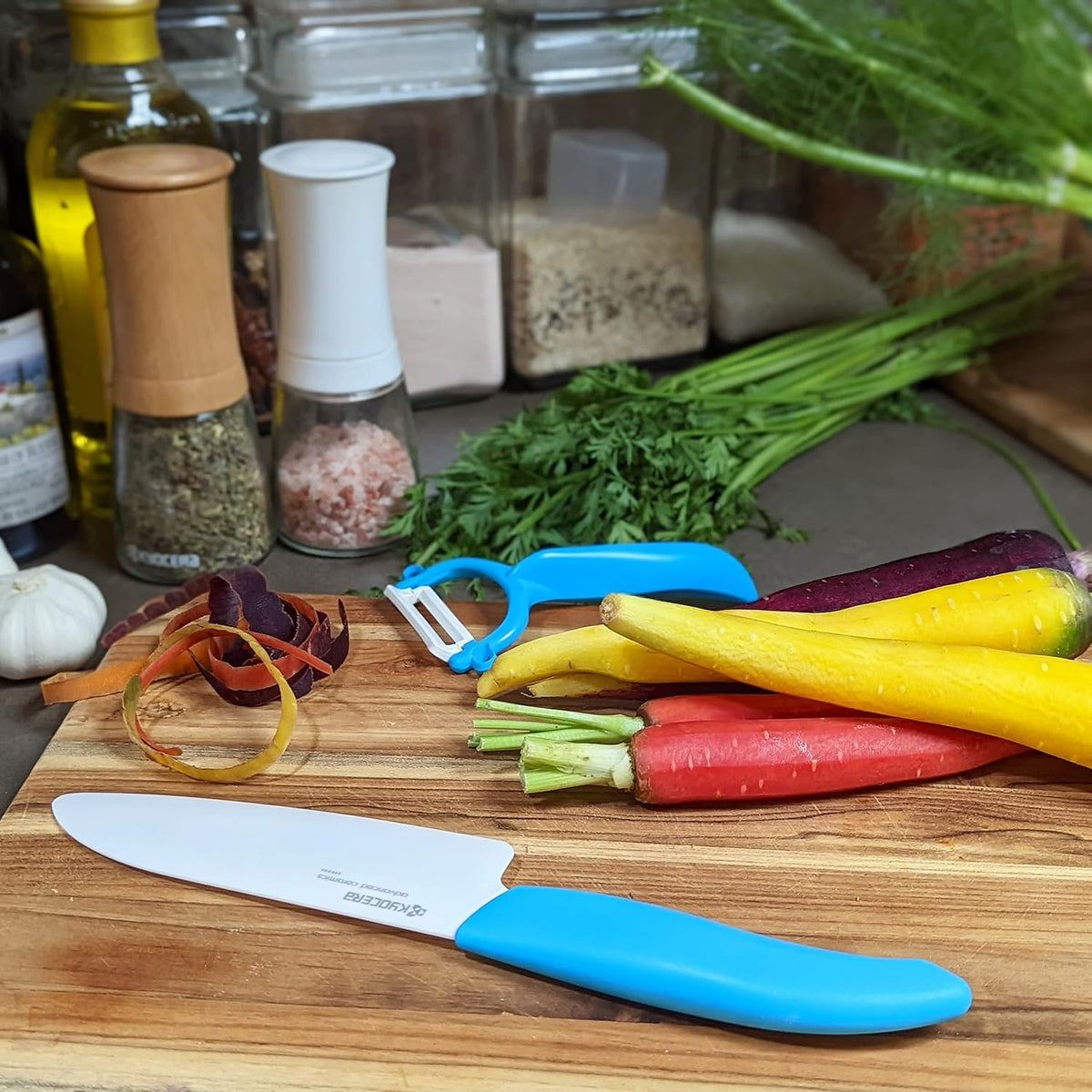 KYOCERA Fruit & Vegetable No-Rust, Ultra-Sharp Ceramic Y-Peeler