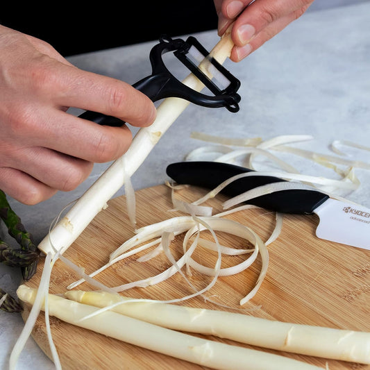 KYOCERA Fruit & Vegetable No-Rust, Ultra-Sharp Ceramic Y-Peeler