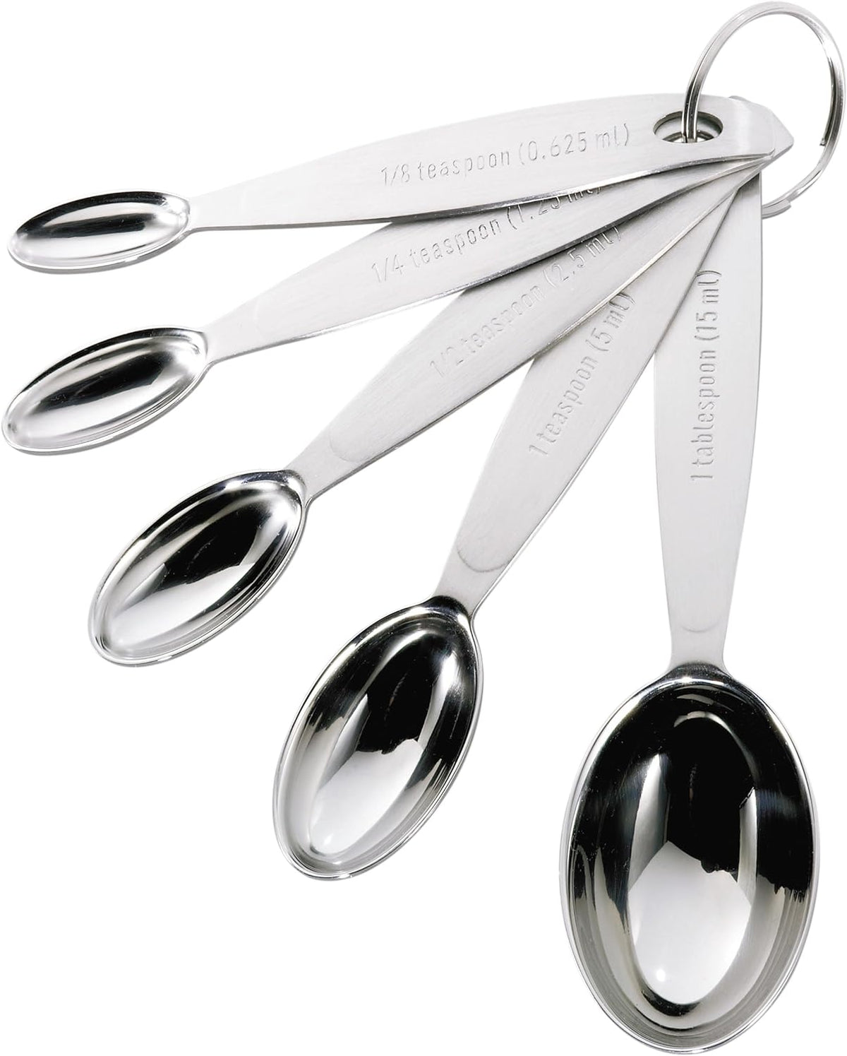 Cuisipro Stainless Steel Measuring Spoon Set Silver, Standard