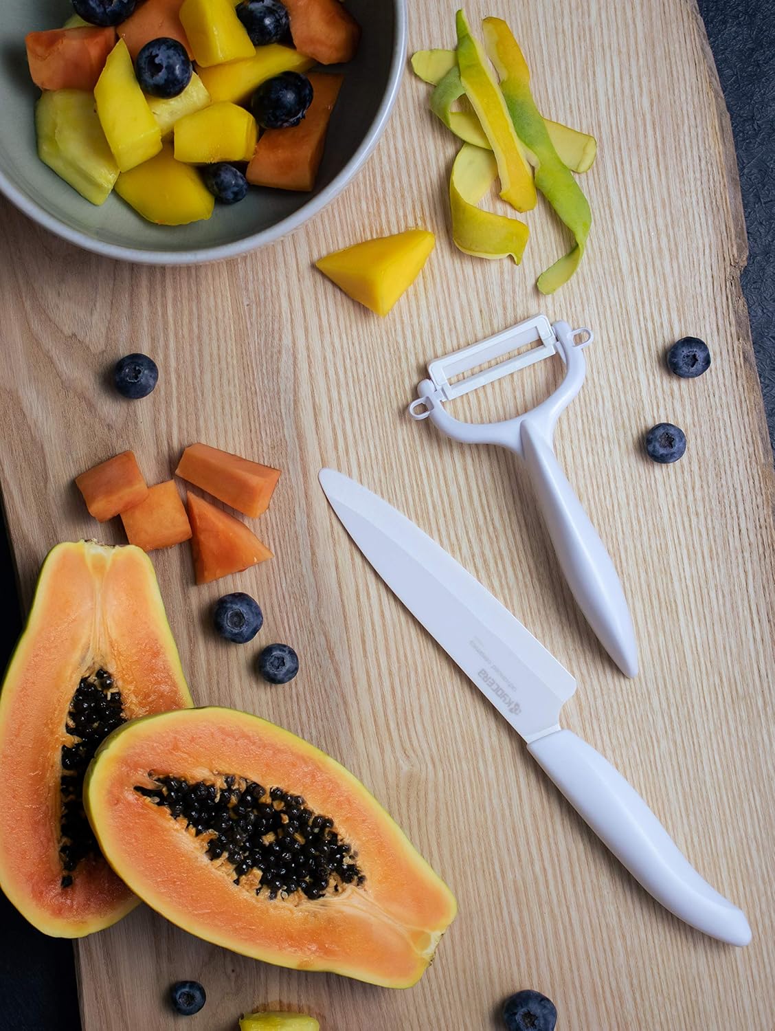 KYOCERA Fruit & Vegetable No-Rust, Ultra-Sharp Ceramic Y-Peeler