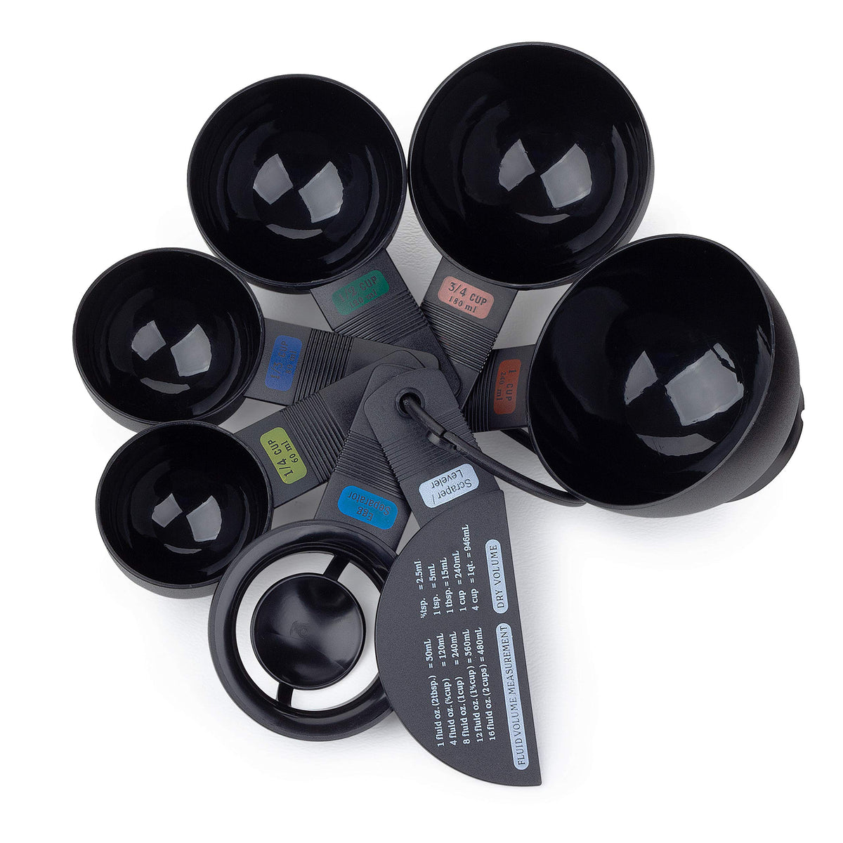 Fox Run 6-Piece Plastic Measuring Spoon Set White, 1.6 x 9 x 3 inches